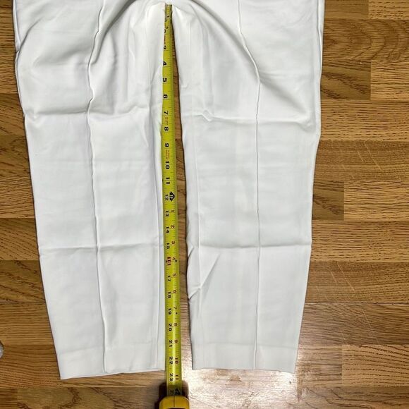 Express Stretchable Trousers Ankle High Rise Curvy White Women's Pants Size 8S N - Picture 10 of 16